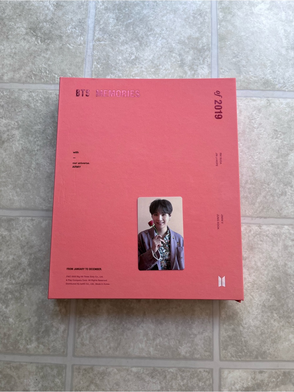 BTS Memories Of 2019 DVD Set With Suga Photo Card